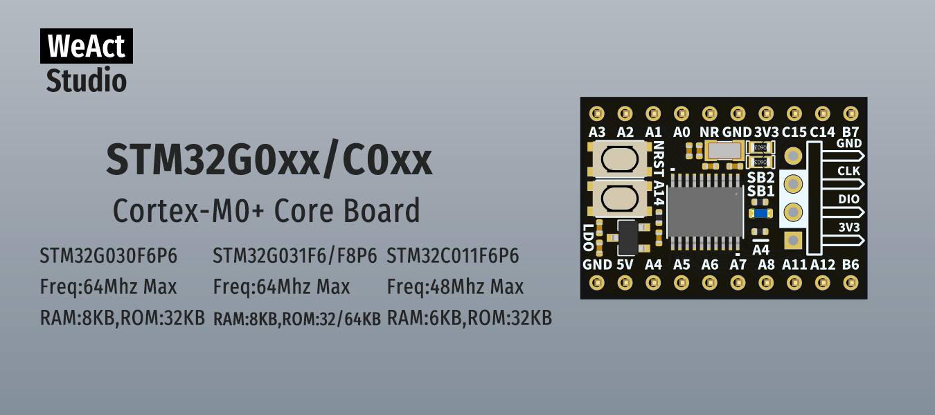 WA00011 [Weact]STM32C011F6P6マイコンモジュール