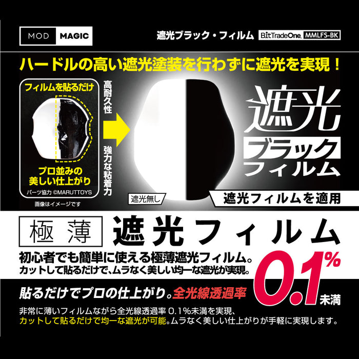 【11月22日発売 予約商品】MMLFS-BK 貼るだけでプロの仕上がり！模型電飾工作用アイテム「遮光ブラックフィルム」