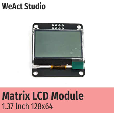 WA00030 [WeAct]Matrix LCD モジュール (1.37Inch 128x64)