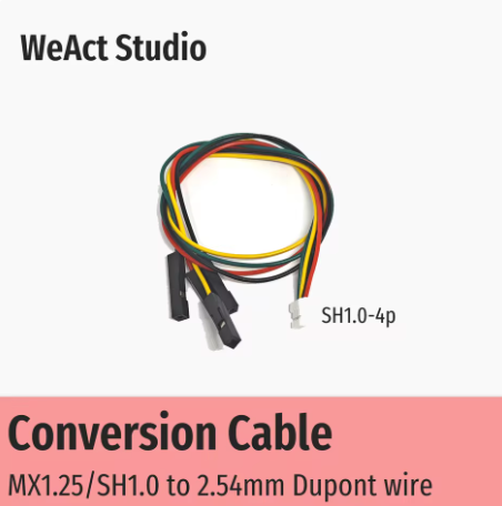 WA00032 [WeAct]変換ケーブル SH1.0 to 2.54mm Dupoint wire SH1.0-4P