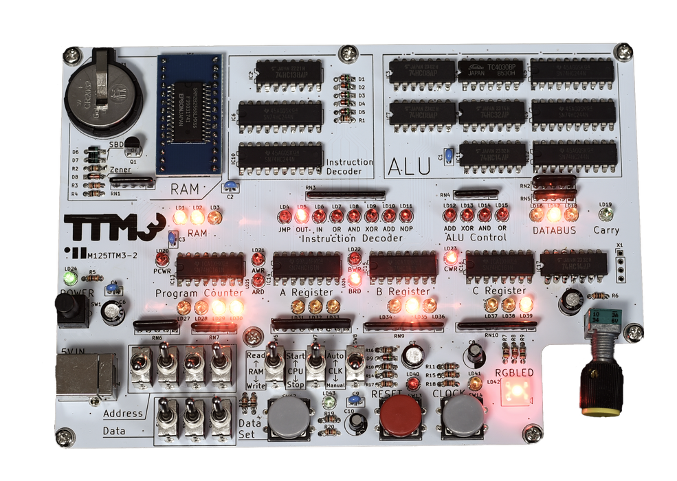 【予約商品 3月23日発売】ADTTM3 論理ゲートから創る自作CPU 学習キット TTM3
