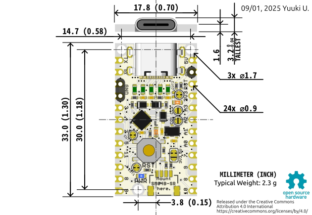 【自電市場】JM00005 UIAPduino Pro Micro CH32V003 V1.4