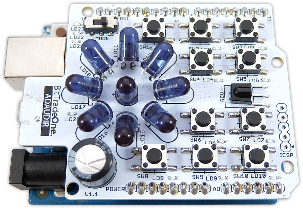 ADAUDIR Arduino dedicated learning remote control board