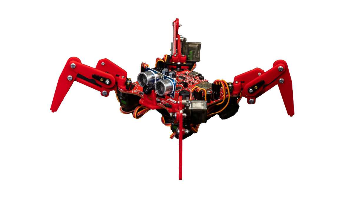 ADCRAIBT Image Recognition System-equipped Articulated Quadruped Walking Robot Kit "Quad Crawler AI" 