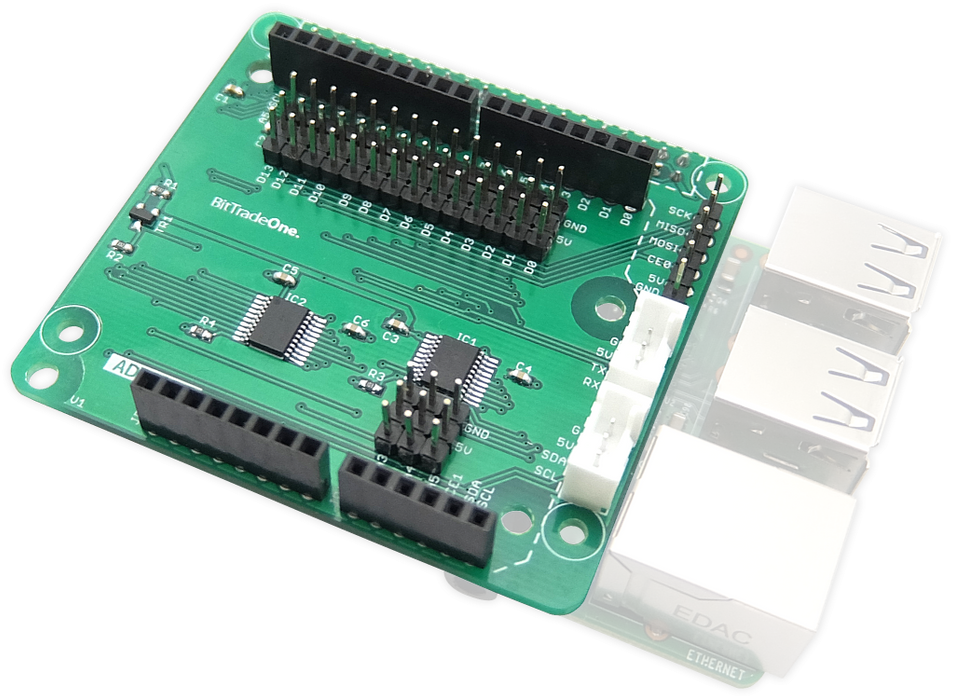 ADRSADC Raspberry Pi 用Arduino シールド変換基板