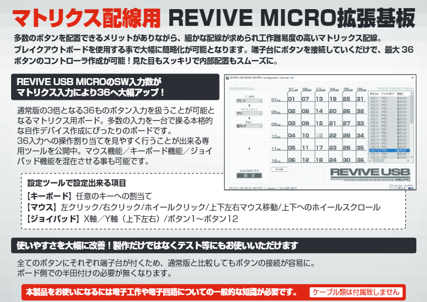 ADRVBRB REVIVE USB MICROマトリクスブレイクアウトボード